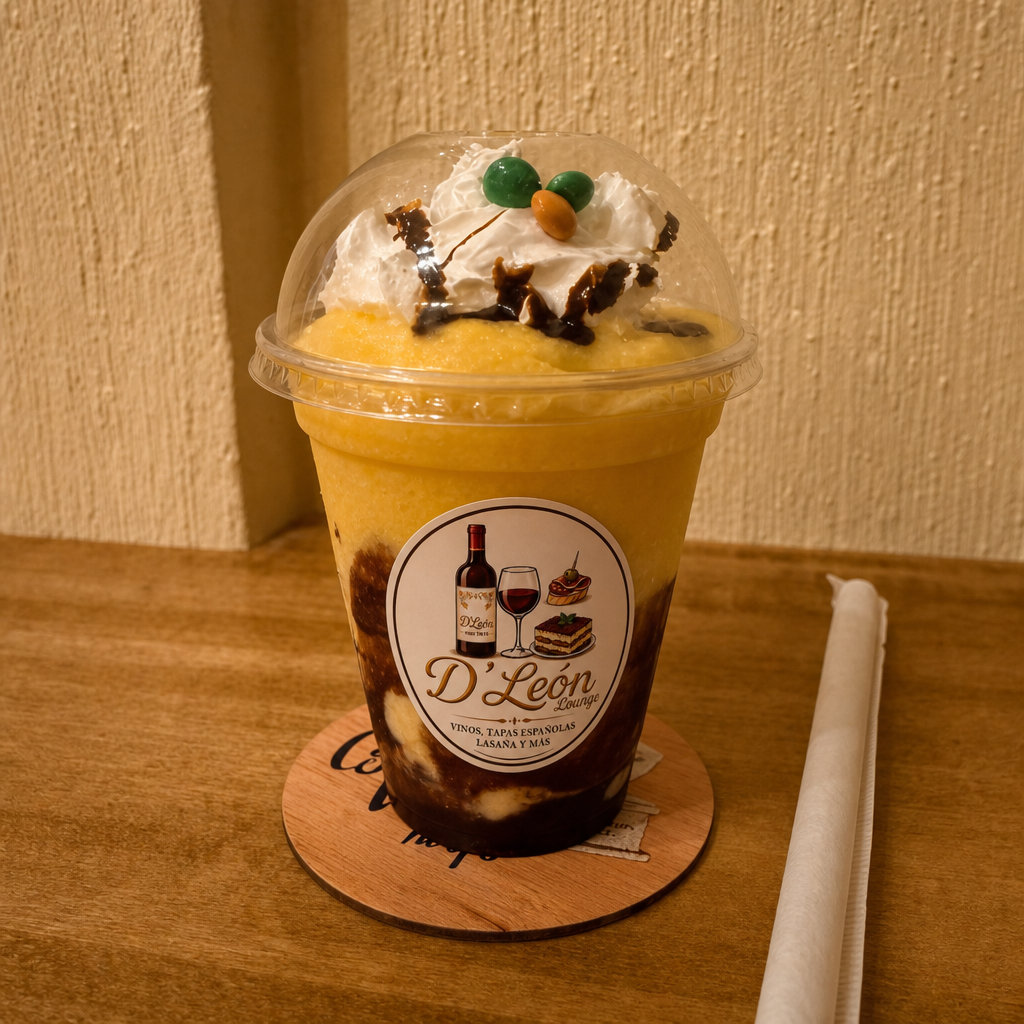 Smoothie Mango con crema y chocolate