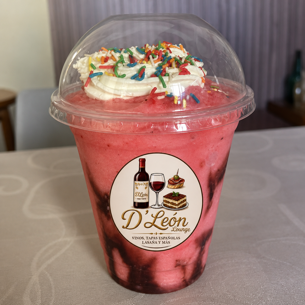 Smoothie Pitaya rosa con crema y chispas